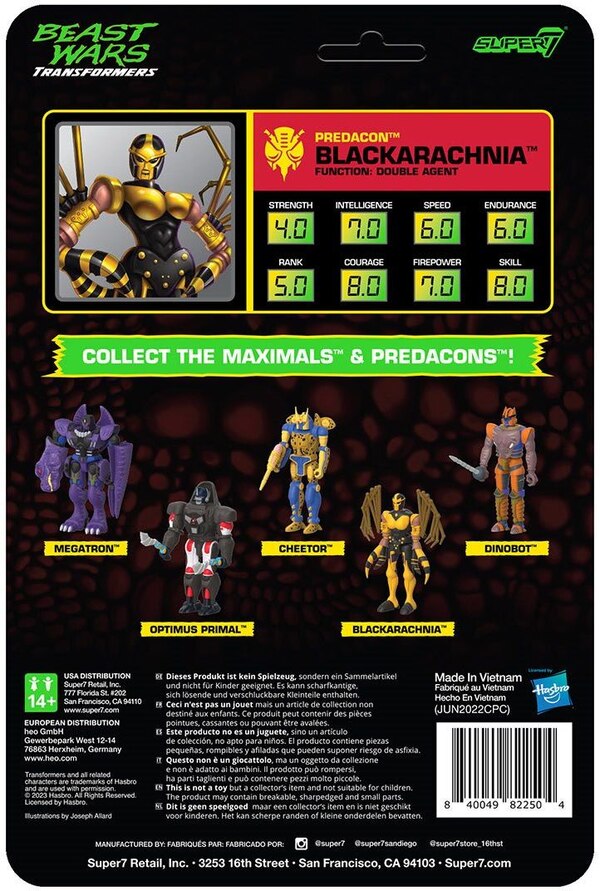 Image Of Blackarchnia Beast Wars Super7 Reaction Figure  (4 of 21)